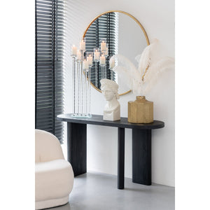 J-Line Teak Console Tafel – Zwart Hout – Modern Design 150 cm
