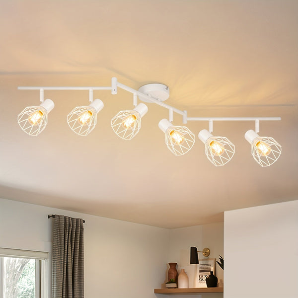 Verstelbare Moderne 6-Lichts LED Plafondspot – Flexibele Verlichting voor Huis