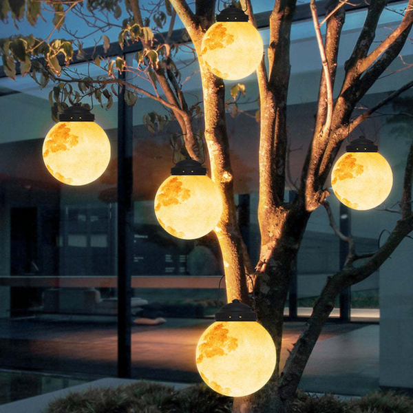 Maan Geïnspireerde Solar LED Tuinlamp – Decoratieve Buitenverlichting voor Terras, Balkon & Tuin