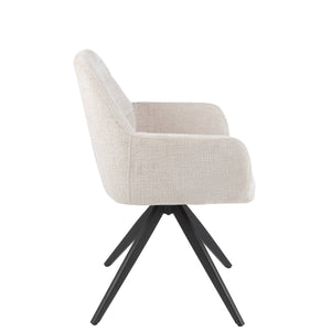 J-Line stoel Louna - ijzer/acryl - ivoor