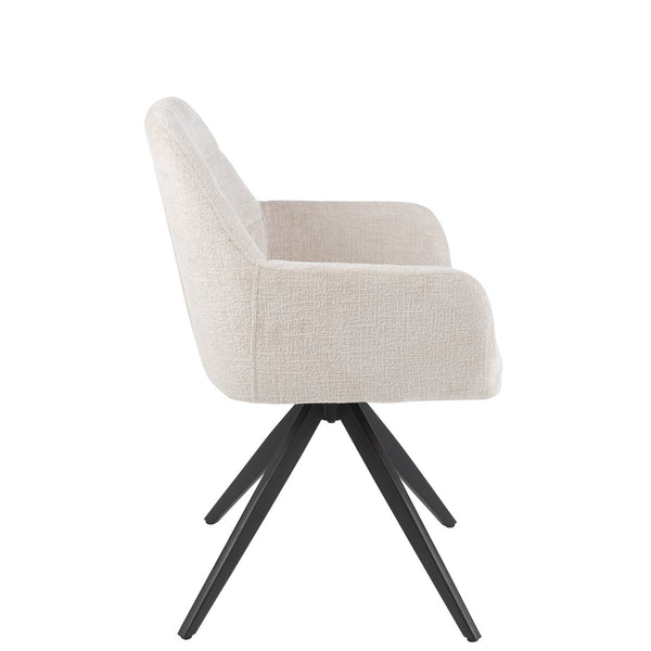 J-Line stoel Louna - ijzer/acryl - ivoor