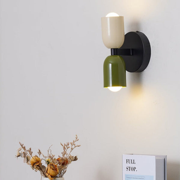 Moderne Dubbele Wandlamp – Zwart met Goud | E27 Fitting