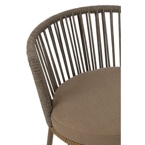 J-Line Stoel Toa – Metaal & Touw – Bruin – Comfortabel & Stijlvol Design