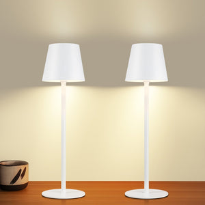 2-Delige Oplaadbare Draadloze LED Touch Tafellamp – Moderne Nachtkastlampen Set