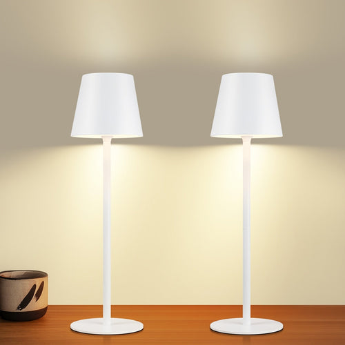 2-Delige Oplaadbare Draadloze LED Touch Tafellamp – Moderne Nachtkastlampen Set