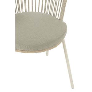 J-Line Stoel Toa – Grijs – Metaal en Touw – Modern Design