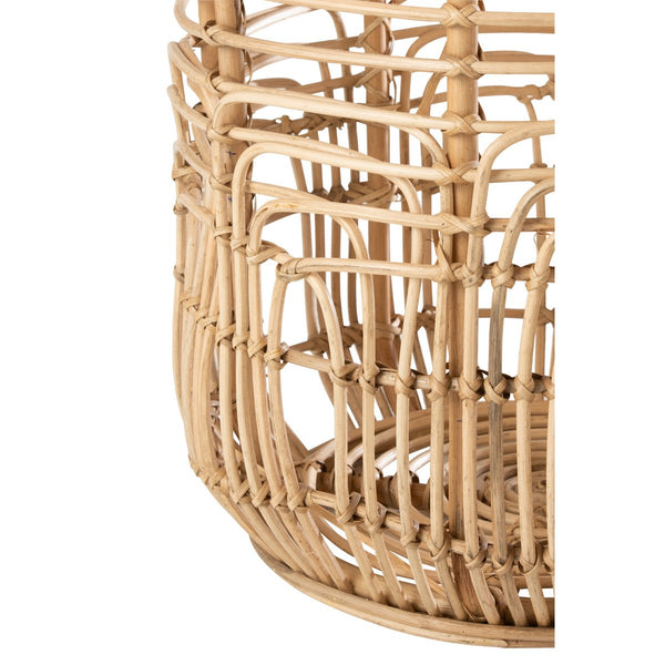 J-Line Bijzettafel Ellen – Rotan Naturel – Set van 2 – 48×48×52,5 cm – Bohemian stijl