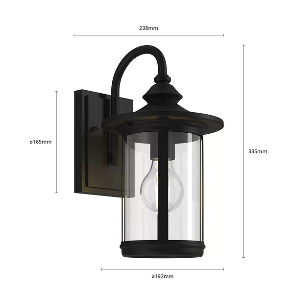 Moderne LED Buitenwandlamp Lantaarn – Stijlvolle Zwarte Wandverlichting