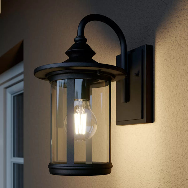 Moderne LED Buitenwandlamp Lantaarn – Stijlvolle Zwarte Wandverlichting