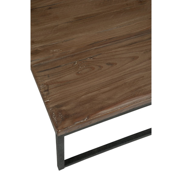 J-Line Salontafel – Hout & Metaal – Bruin/Zwart – Set van 2 – 120×80×38,5 cm