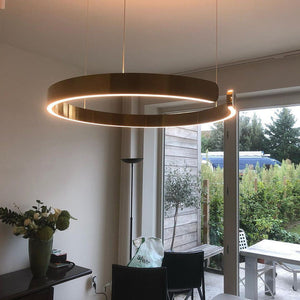 Moderne LED Plafondlamp Zwart – Ronde Metalen Lamp 40/60/80 cm