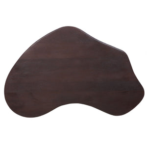 Salontafel Zina 107x80 cm – Espresso Mangohout | Unieke Organische Vorm & Robuuste Kwaliteit