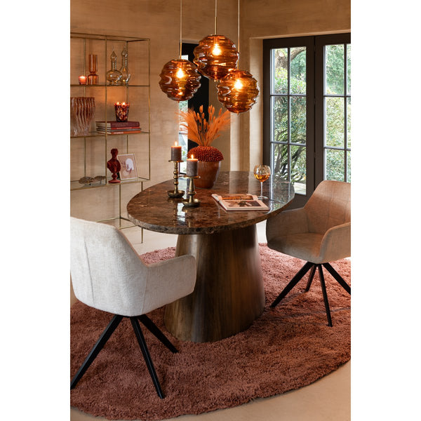 J-Line stoel Louna - ijzer/acryl - ivoor