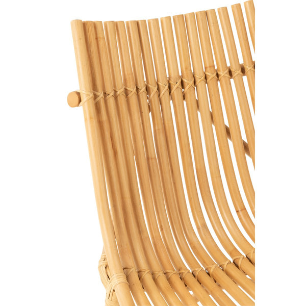 J-Line Stoel Naturel – Rotan – Handgemaakte Loungefauteuil met Organische Vorm