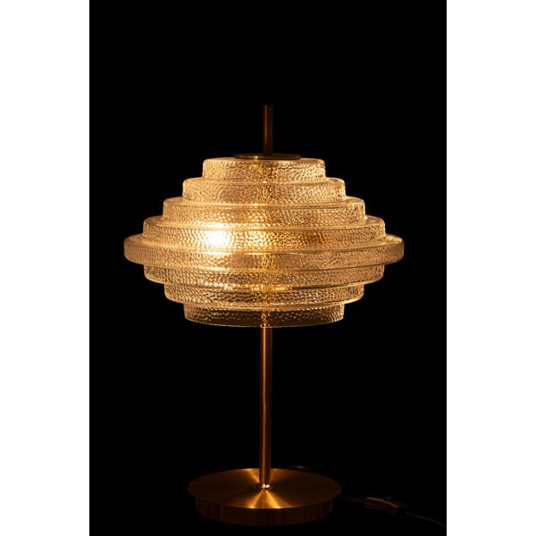 J-Line Tafellamp Led – Goud Metaal & Glas – Luxe Design Verlichting