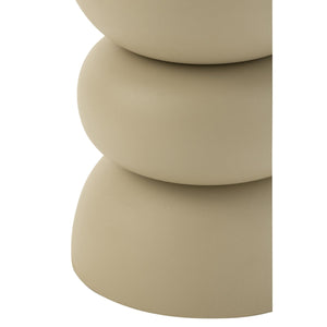 J-Line Bijzettafel Lise – Modern Design van Metaal – 32 cm – Ivoor