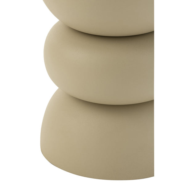 J-Line Bijzettafel Lise – Modern Design van Metaal – 32 cm – Ivoor