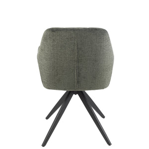 J-Line Stoel Louna Groen – Ijzer & Acryl – Comfortabele Designstoel met Armleuningen