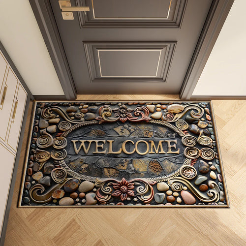 Welcome deurmat – antislip fluwelen mat in 3 maten (40×60, 50×80, 60×90 cm)