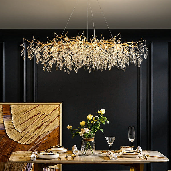 Elegante Takkenkroonluchter Plafondlamp – Moderne Kristallen Hanglamp