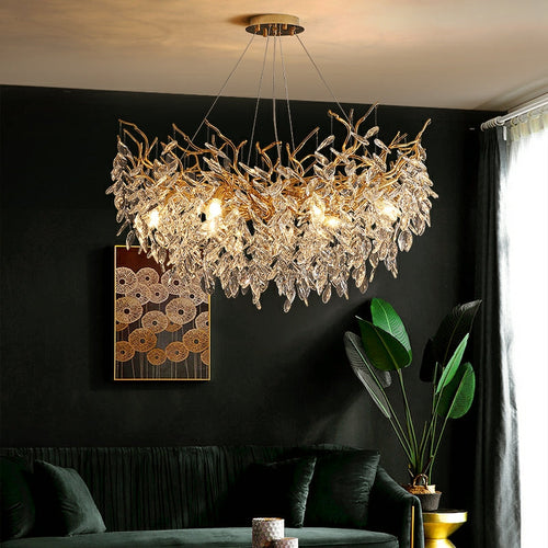 Elegante Takkenkroonluchter Plafondlamp – Moderne Kristallen Hanglamp