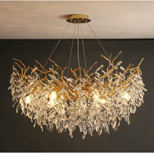Elegante Takkenkroonluchter Plafondlamp – Moderne Kristallen Hanglamp