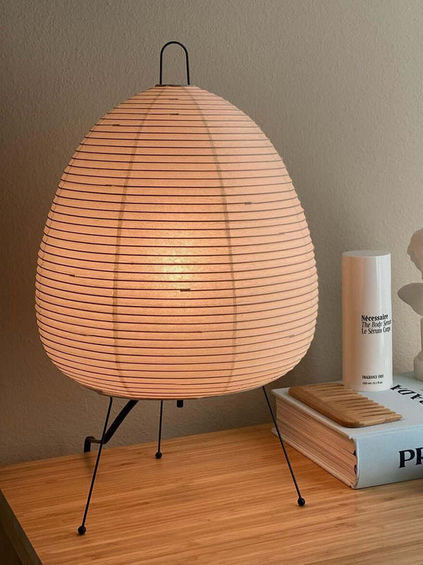 LumiBiegung Washi Papieren Tafellamp – Zacht Diffuus Warm LED Licht voor Gezellige Sfeer in Huis