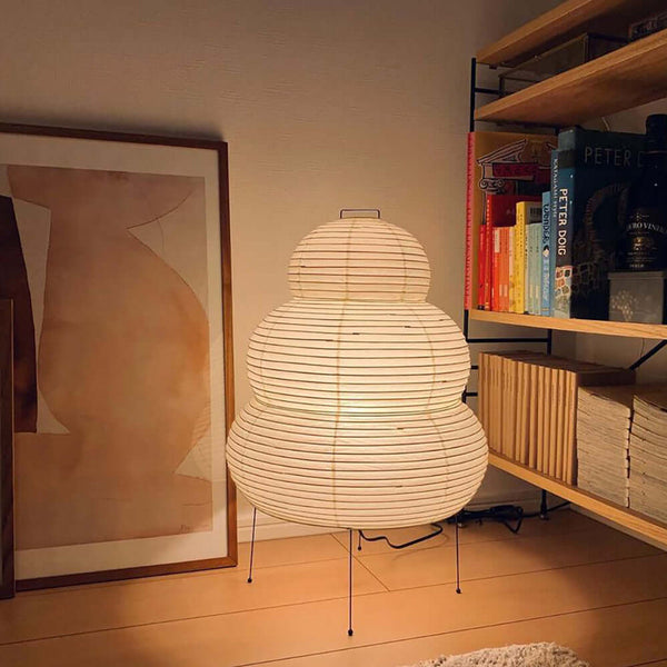 LumiBiegung Washi Papieren Tafellamp – Zacht Diffuus Warm LED Licht voor Gezellige Sfeer in Huis