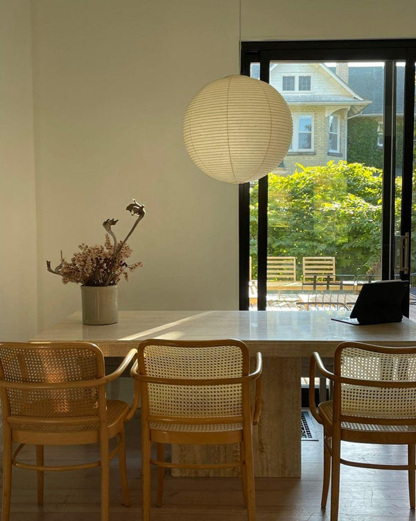 Lichte Papieren Hanglamp met Zachte Diffuse Verlichting – Moderne Plafondlamp