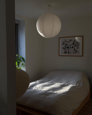 Lichte Papieren Hanglamp met Zachte Diffuse Verlichting – Moderne Plafondlamp