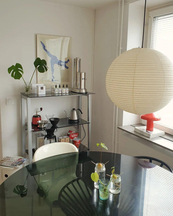 Lichte Papieren Hanglamp met Zachte Diffuse Verlichting – Moderne Plafondlamp
