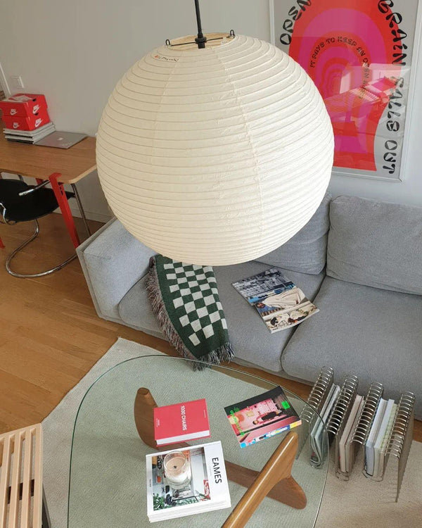 Lichte Papieren Hanglamp met Zachte Diffuse Verlichting – Moderne Plafondlamp