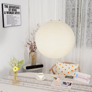 Lichte Papieren Hanglamp met Zachte Diffuse Verlichting – Moderne Plafondlamp