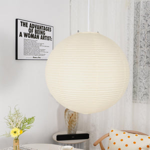 Lichte Papieren Hanglamp met Zachte Diffuse Verlichting – Moderne Plafondlamp