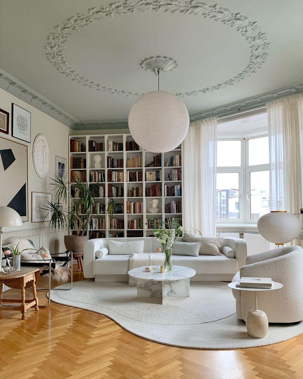 Lichte Papieren Hanglamp met Zachte Diffuse Verlichting – Moderne Plafondlamp
