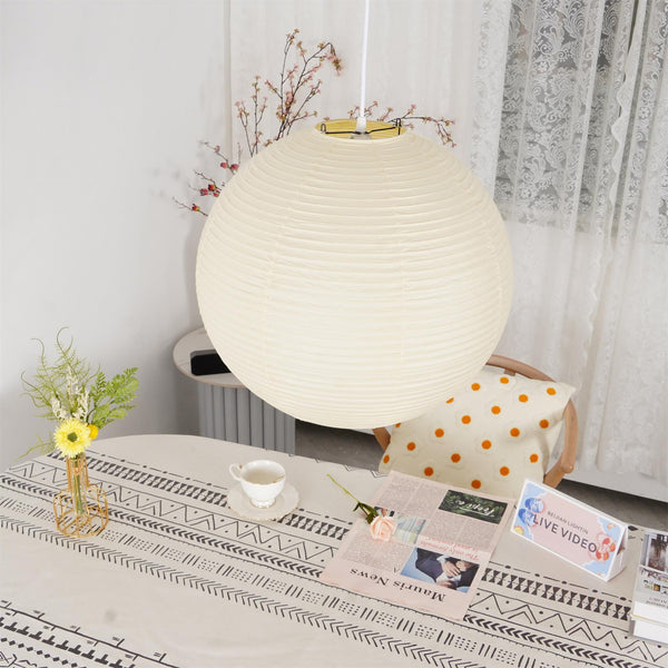 Lichte Papieren Hanglamp met Zachte Diffuse Verlichting – Moderne Plafondlamp