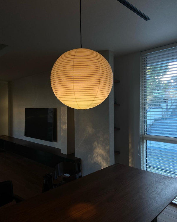 Lichte Papieren Hanglamp met Zachte Diffuse Verlichting – Moderne Plafondlamp