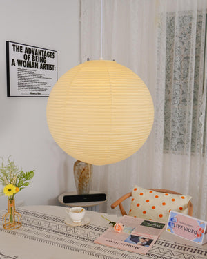 Lichte Papieren Hanglamp met Zachte Diffuse Verlichting – Moderne Plafondlamp
