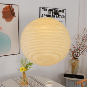 Lichte Papieren Hanglamp met Zachte Diffuse Verlichting – Moderne Plafondlamp