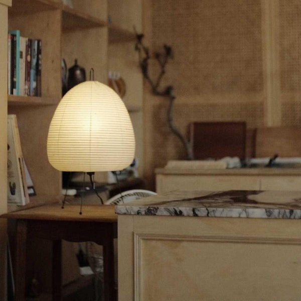 LumiBiegung Washi Papieren Tafellamp – Zacht Diffuus Warm LED Licht voor Gezellige Sfeer in Huis