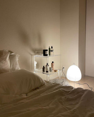 LumiBiegung Washi Papieren Tafellamp – Zacht Diffuus Warm LED Licht voor Gezellige Sfeer in Huis