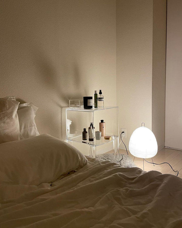 LumiBiegung Washi Papieren Tafellamp – Zacht Diffuus Warm LED Licht voor Gezellige Sfeer in Huis