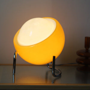 Retro Bauhaus Glazen Tafellamp | LED Bureau- & Nachtlamp voor Moderne Interieurs