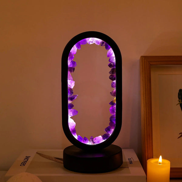 Amethist Kristallamp  Natuurlijke Ontspanningsverlichting voor Huis & Meditatie