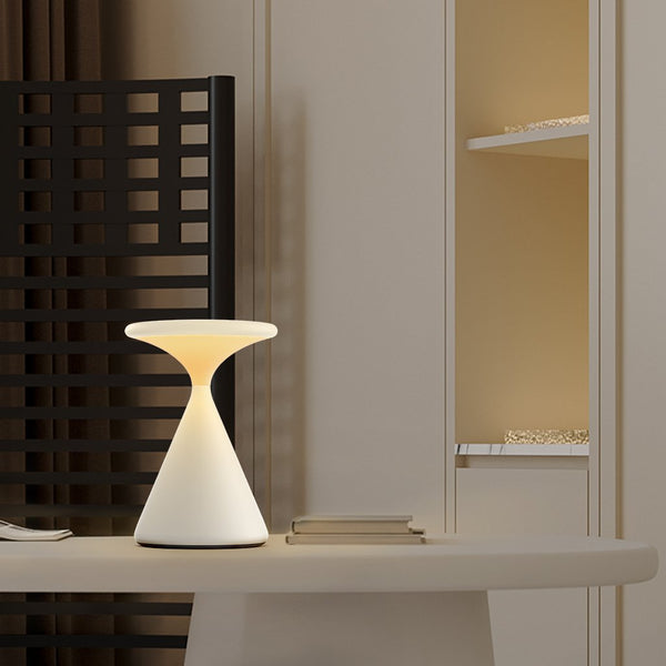 Draadloze Zandloper Tafellamp – Moderne LED Woondecoratie, USB Oplaadbaar