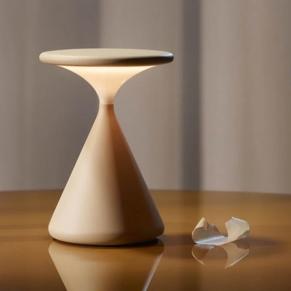 Draadloze Zandloper Tafellamp – Moderne LED Woondecoratie, USB Oplaadbaar