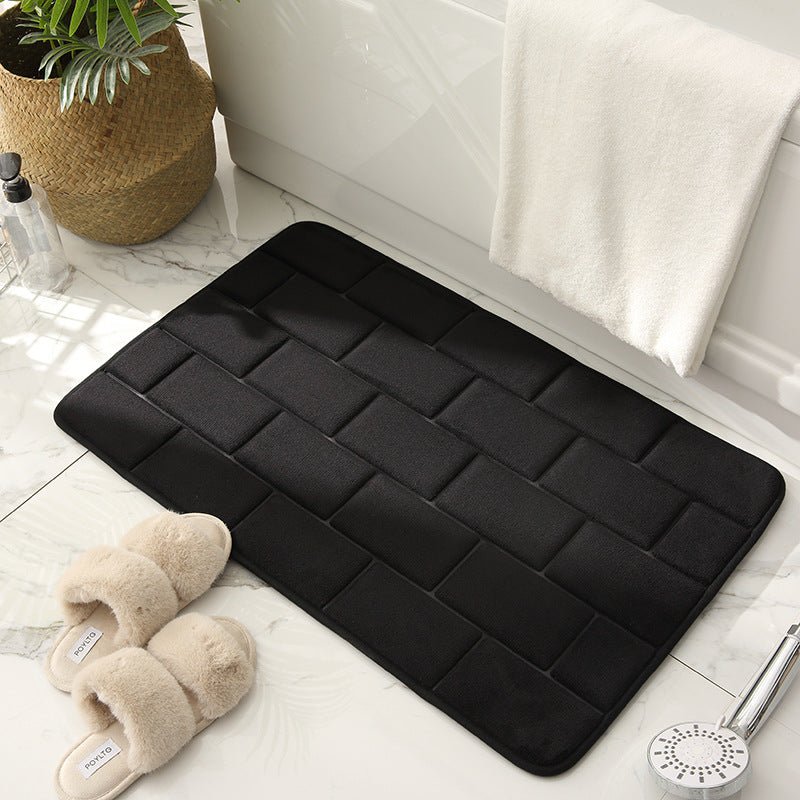 Antislip Badmat Beige Ziegelpatroon  Snel Droog Badkamer Mat