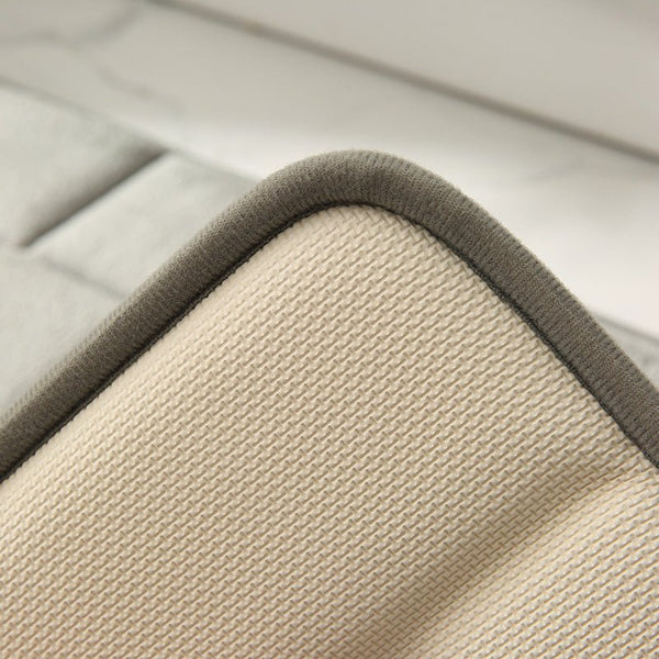 Antislip Badmat Beige Ziegelpatroon  Snel Droog Badkamer Mat