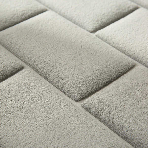 Antislip Badmat Beige Ziegelpatroon  Snel Droog Badkamer Mat