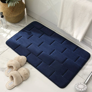 Antislip Badmat Beige Ziegelpatroon  Snel Droog Badkamer Mat